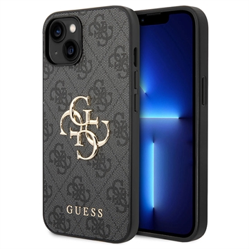 Capa Híbrida Guess 4G Big Metal Logo para iPhone 15 - Cinzento