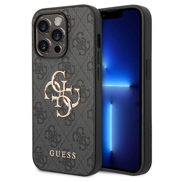 Capa Híbrida Guess 4G Big Metal Logo para iPhone 15 Pro Max - Cinzento