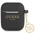 Bolsa em Silicone Guess 4G Charm para AirPods / AirPods 2 - Preto