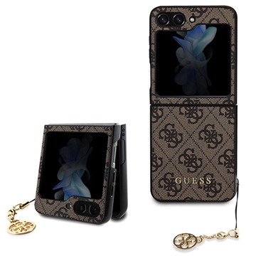 Capa Híbrida Guess 4G Charms Collection para Samsung Galaxy Z Flip5 - Castanho