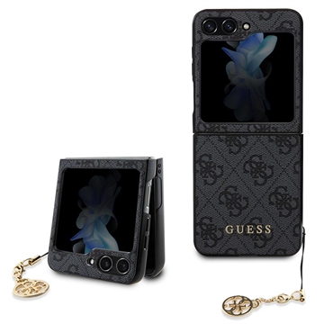 Capa Híbrida Guess 4G Charms Collection para Samsung Galaxy Z Flip5 - Cinzento