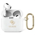 Bolsa de TPU Guess 4G Glitter Collection para AirPods 3 - Transparente