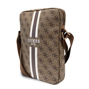 Bolsa universal para tablet Guess 4G Printed Stripes - 10" - Castanho