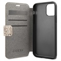 Bolsa Tipo Livro Guess Charms Collection 4G para iPhone 11 - Castanho