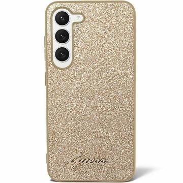 Capa Híbrida Guess Glitter Flakes Metal Logo para Samsung Galaxy S24