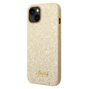 Capa Híbrida Guess Glitter 4G Big Logo para iPhone 13 - Dourado