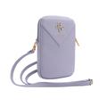 Bolsa de ombro para smartphone com logótipo de metal Guess Grained 4G - Roxo