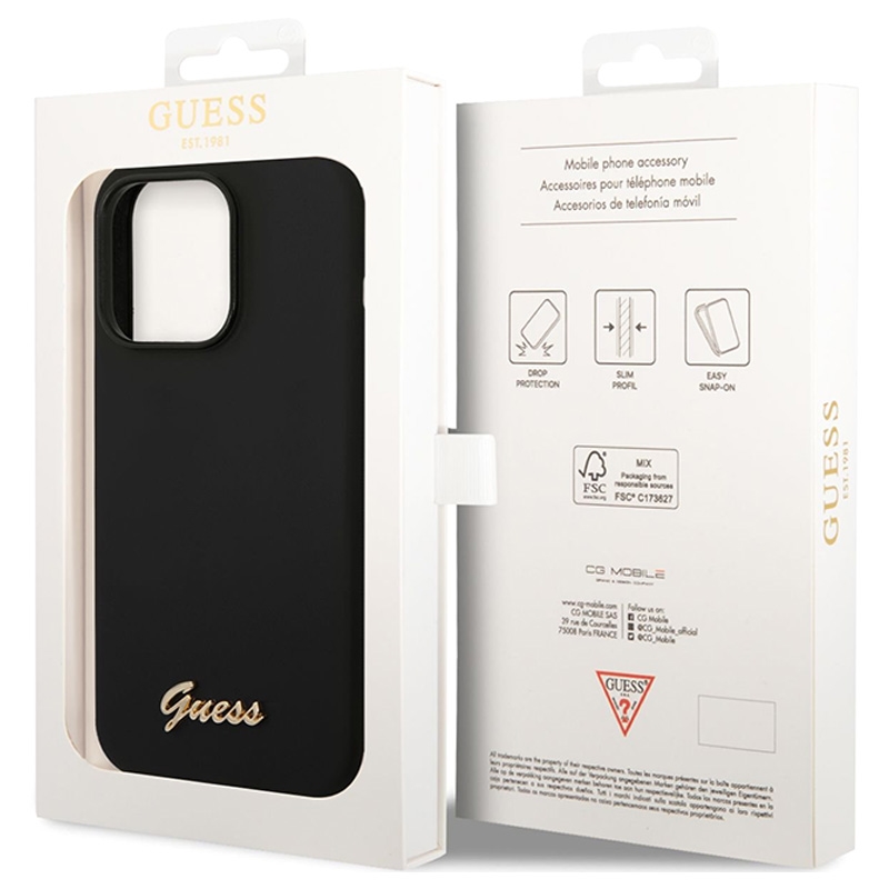 Guess Bear Phone Case para iPhone, Capa Matte Preta, iPhone 14