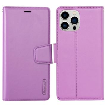 Bolsa Tipo Carteira Hanman Mill para iPhone 14 Pro - Púrpura