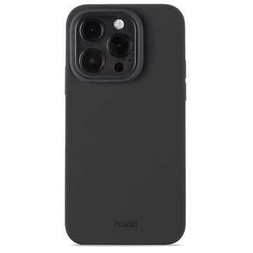 Capa de silicone Holdit para iPhone 15 Pro Max - Preto