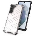 Capa Híbrida Honeycomb Armored para Samsung Galaxy S21 FE 5G - Transparente