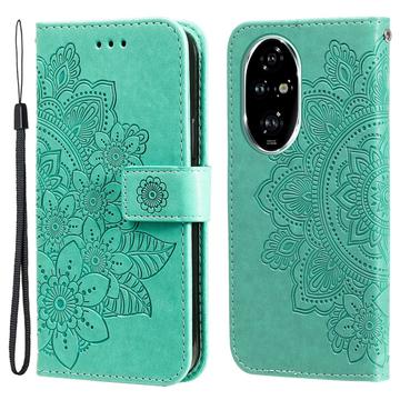 Bolsa tipo Carteira Mandala Series para Honor 200 Pro - Verde