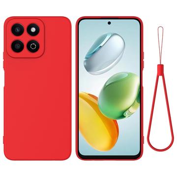 Capa de silicone líquido com correia de mão para Honor 200 Smart