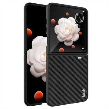 Capa Híbrida Imak Ruiyi para Honor Magic V Flip - Fibra de Carbono - Preto