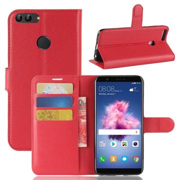 Bolsa Tipo Carteira para Huawei P Smart - Vermelho