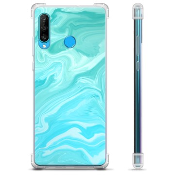 Capa Híbrida para Huawei P30 Lite  - Mármore Azul