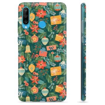 Capa de TPU para Huawei P30 Lite  - Decoração de Natal