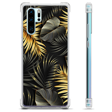 Capa Híbrida para Huawei P30 Pro  - Folhas Douradas