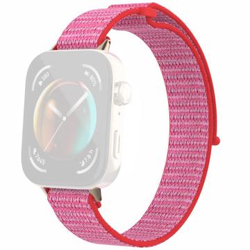 Bracelete de Nylon para Huawei Watch Fit 3 com Fecho de Velcro - Cor-de-Rosa