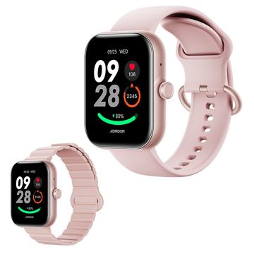 Joyroom JR-FT5 Plus Smartwatch - Ecrã de 1.96", relógio desportivo com atendedor de chamadas - Cor-de-Rosa Dourado