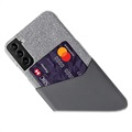 Capa com Porta-Cartões KSQ para Samsung Galaxy S22 5G - Cinzento