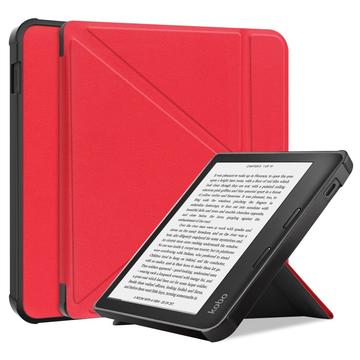 Bolsa Fólio Origami Stand para Kobo Libra 2 - Vermelho