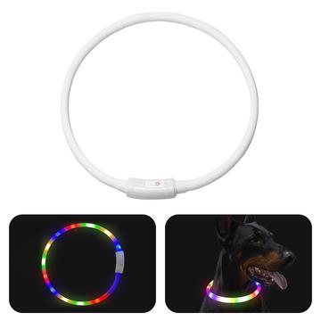 Coleira luminosa LED para cães para passeios noturnos - Recarregável por USB