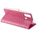 Bolsa tipo Carteira Lace Pattern para Samsung Galaxy A21s - Cor-de-Rosa Forte