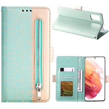 Bolsa tipo Carteira Lace Pattern para Samsung Galaxy A53 5G - Verde