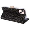 Bolsa tipo Carteira Lace Pattern para iPhone 14 - Preto