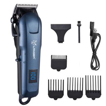 Langba Cortador de cabelo para cães e gatos com ecrã digital / Aparador de pêlos elétrico para animais de estimação com 4 pentes de limite