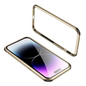 Protecção Lateral de Metal Le-Lock Series para iPhone 14 Pro - Dourado