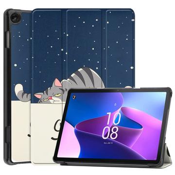 Bolsa Fólio Inteligente Tri-Fold para Lenovo Tab M10 Gen 3 - Gato