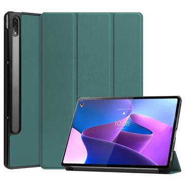 Bolsa Fólio Inteligente Tri-Fold para Lenovo Tab P12 Pro - Verde