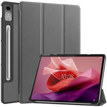 Bolsa Fólio Inteligente Tri-Fold para Lenovo Tab P12 - Cinzento