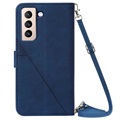 Bolsa Tipo Carteira Line para Samsung Galaxy S22+ 5G - Azul