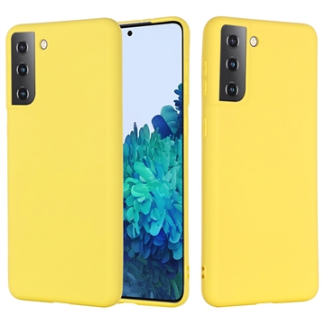 Capa de Silicone Líquido para Samsung Galaxy S21 5G - Amarelo