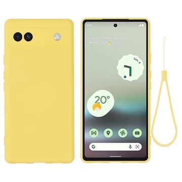 Capa de Silicone Líquido para Google Pixel 6a - Amarelo