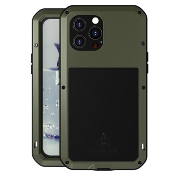 Capa Híbrida Love Mei Powerful para iPhone 13 Pro Max - Verde