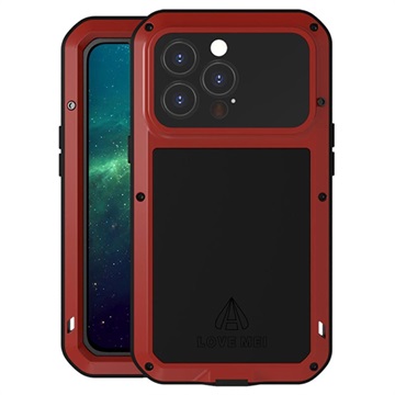 Capa Híbrida Love Mei Powerful para iPhone 13 Pro - Vermelho