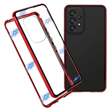 Bolsa Magnética de Vidro Temperado para Samsung Galaxy A53 5G - Vermelho