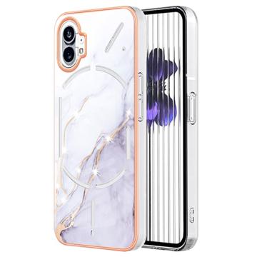 Capa Galvanizada de TPU para Nothing Phone (1) com Padrão de Mármore