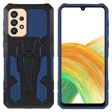 Capa Híbrida MechWarrior Project para Samsung Galaxy A33 5G - Azul / Preto