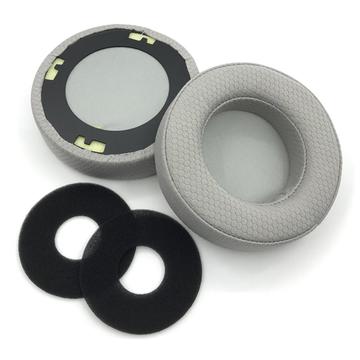 Almofadas de espuma com memória em tecido de malha para os auscultadores AKG Q701/K601/K701/K612 Pro/K712 Pro - Almofadas de substituição - Cinzento