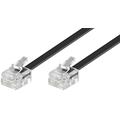 Cabo telefónico modular RJ11/RJ11 - 6m - Preto