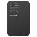 Banco de potência magnético sem fios Momax Q.Mag X2 20000mAh