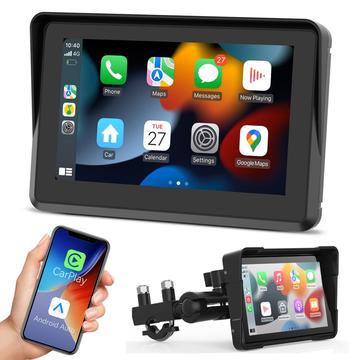 CarPlay sem fios para motociclos / Android Auto com suporte para bicicleta - 5"