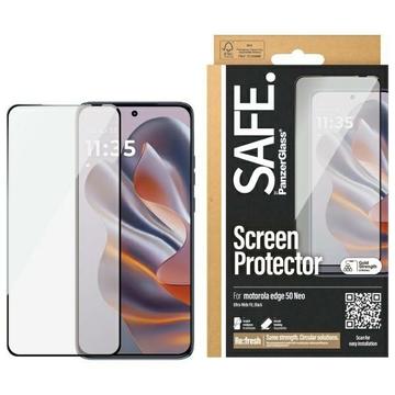 Protetor de ecrã de vidro temperado PanzerGlass Safe Ultra-Wide Fit para Motorola Edge 50 Neo - 9H - Borda preta