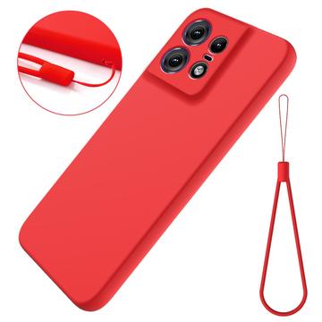 Capa de Silicone Líquido para Motorola Edge 50 Pro - Vermelho