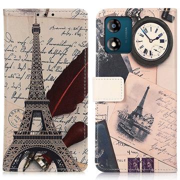 Bolsa Tipo Carteira Glam para Motorola Moto E13 - Torre Eiffel